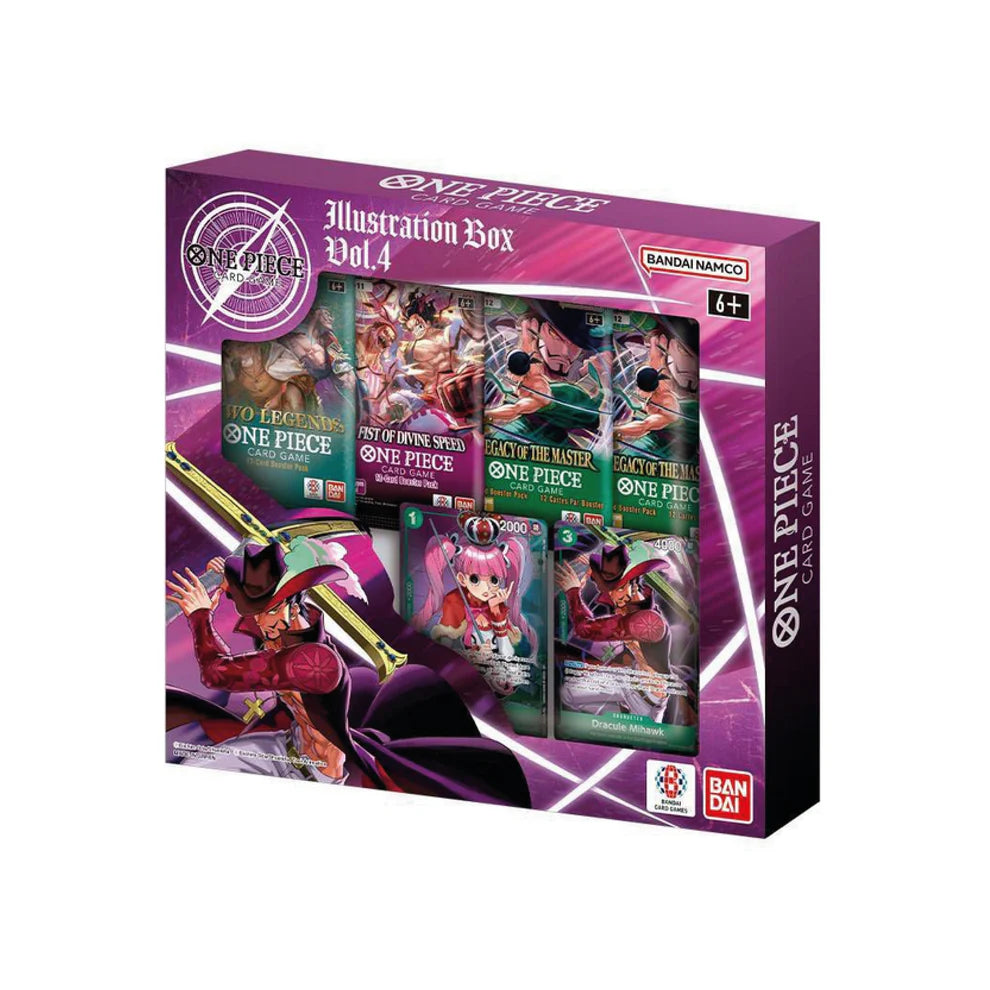 BANDAI - ONE PIECE カードゲーム 4BOX セット One Piece TCG - Illustration Box (IB-04)