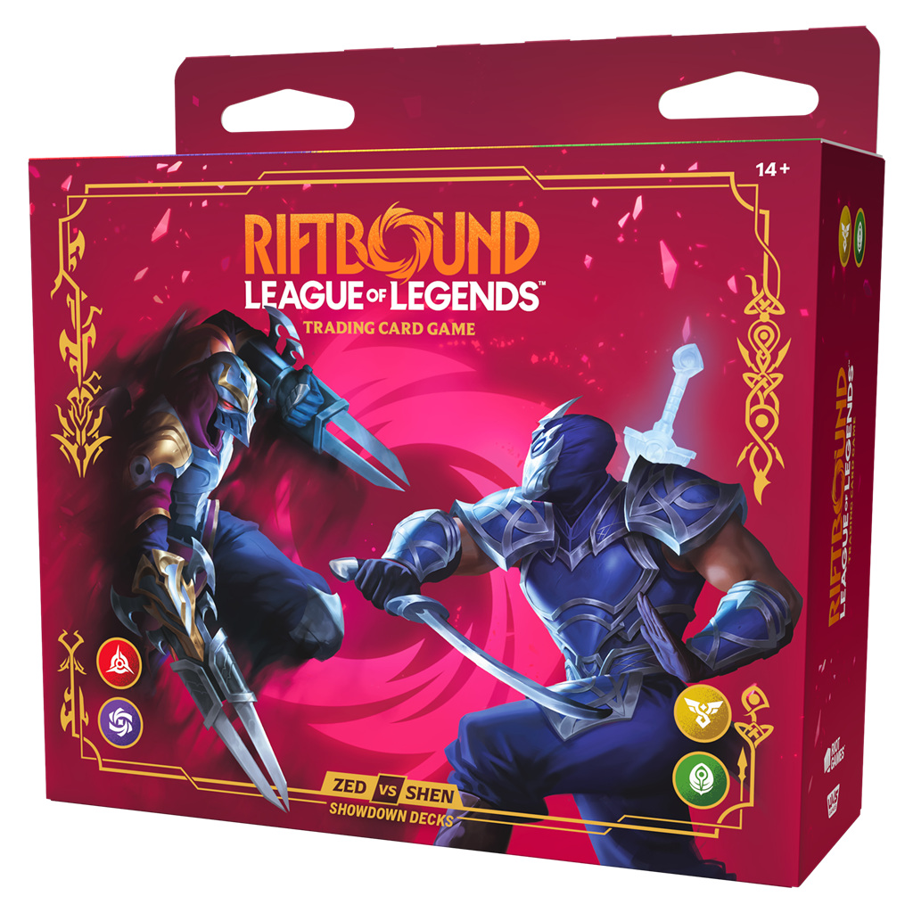 PREVENTA] Riftbound TCG: Set 4- Vendetta- Showdown Decks Zed vs Shen