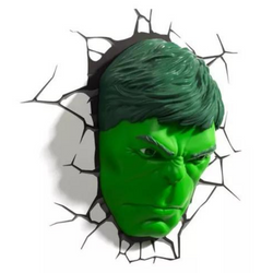 Lámpara Deco Light Mural 3D Hulk Avengers Marvel