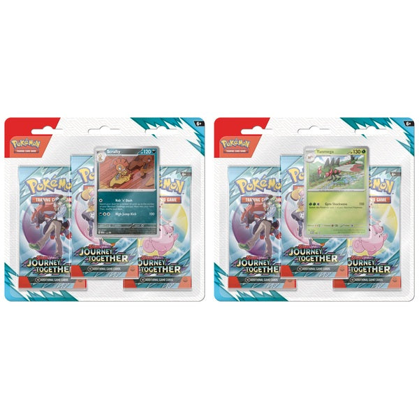 Pokemon TCG Scarlet & Violet - Journey Together - 3-Pack Blister (unidad, diseño al azar)