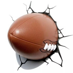 Deco Light Mural 3D American Football Ball Lamp