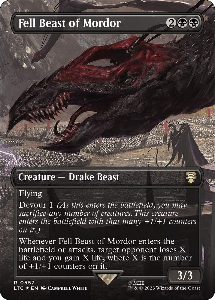 Fell Beast of Mordor (Borderless) (Surge Foil)