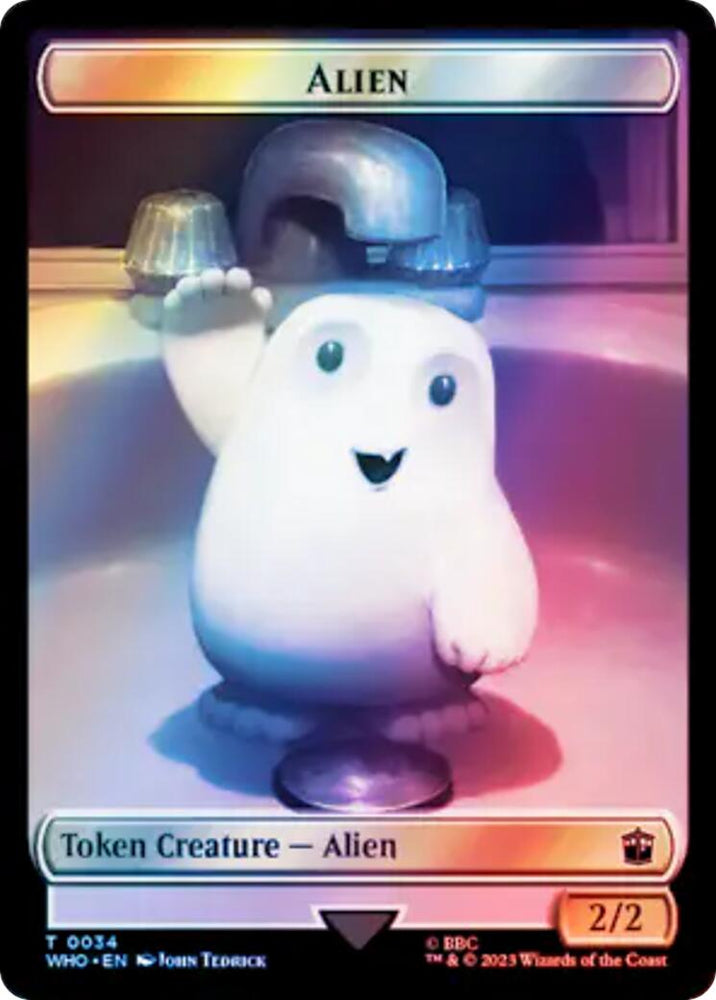 Alien // Alien Salamander Double-Sided Token (Surge Foil)