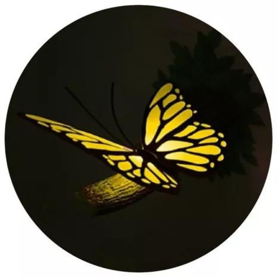 Deco Light Mural Lamp 3D Yellow Butterfly