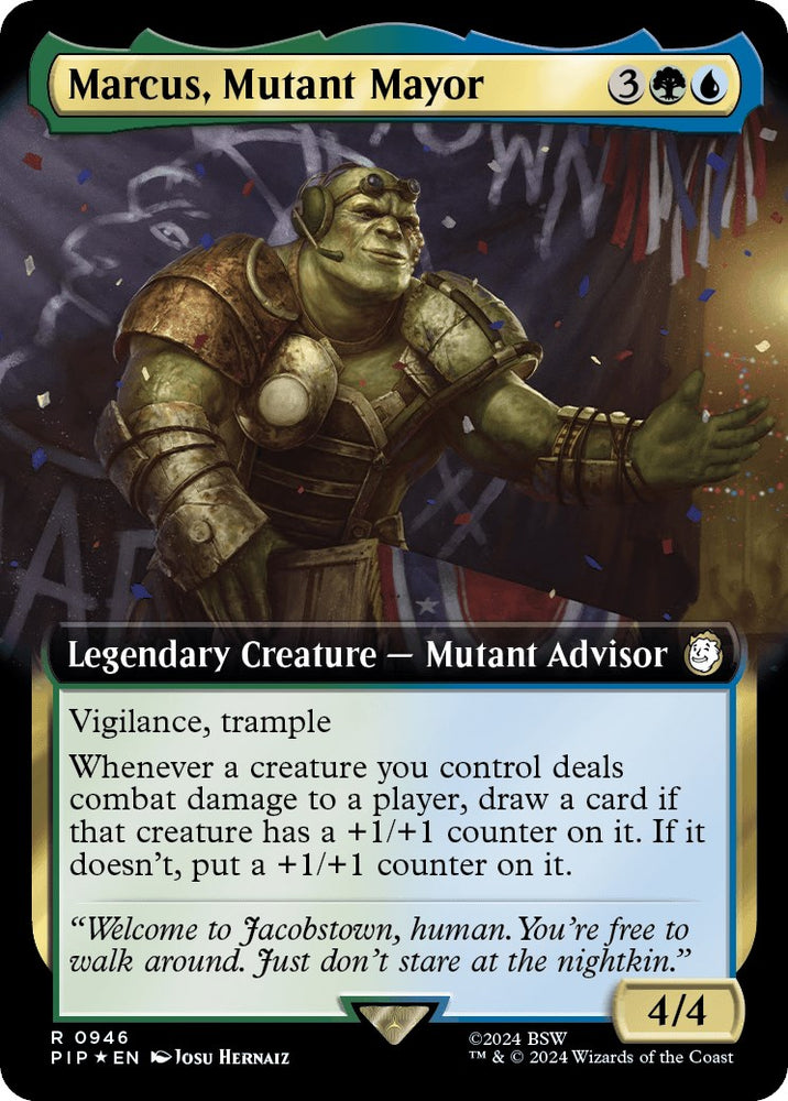 Marcus, Mutant Mayor (Extended Art) (Surge Foil)