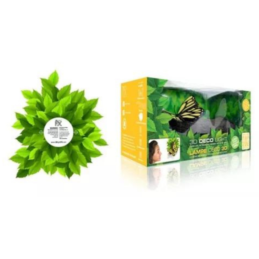Deco Light Mural Lamp 3D Yellow Butterfly