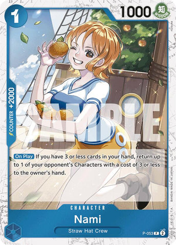 Nami (P-053) (Jolly Roger Foil) [Premium Booster -The Best-] 