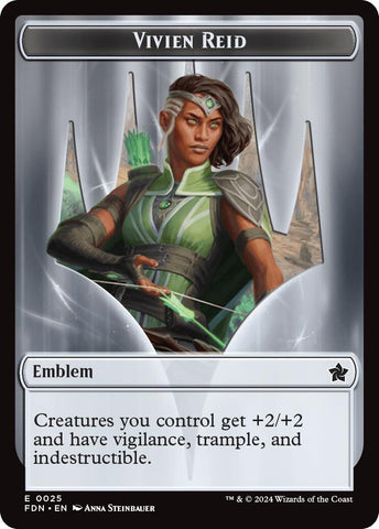 Emblem - Vivien Reid // Elf Warrior Double-Sided Token