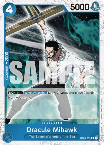 Dracule Mihawk (ST03-005) (Jolly Roger Foil) [Premium Booster -The Best-] 