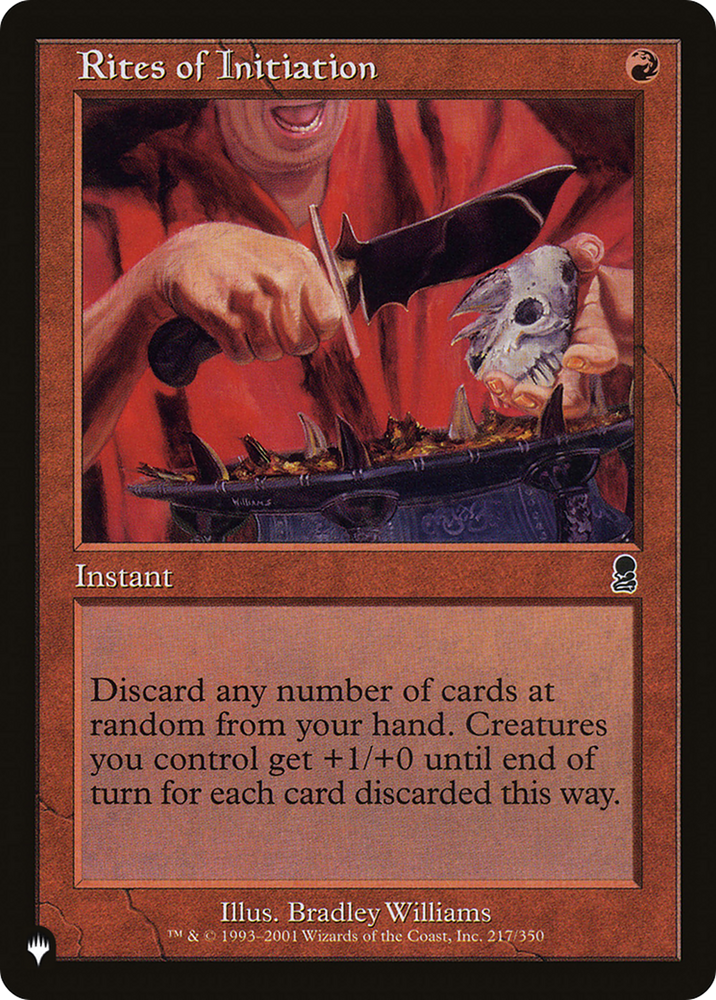 Rites of Initiation [The List] 