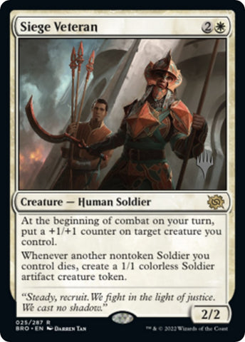 Siege Veteran (Promo Pack) [The Brothers' War Promos] 
