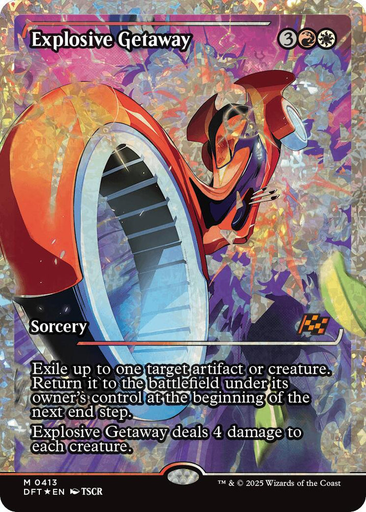 Explosive Getaway (Showcase Fracture Foil) (Japanese) [Aetherdrift] 