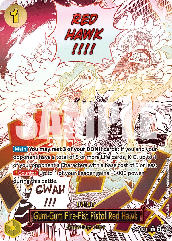 Gum-Gum Fire-Fist Pistol Red Hawk (Alternate Art) [A Fist of Divine Speed] 