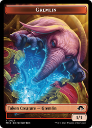 Copy (Ripple Foil) // Gremlin Double-Sided Token [Modern Horizons 3 Tokens] 