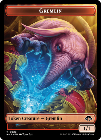 Copy (Ripple Foil) // Gremlin Double-Sided Token [Modern Horizons 3 Tokens] 
