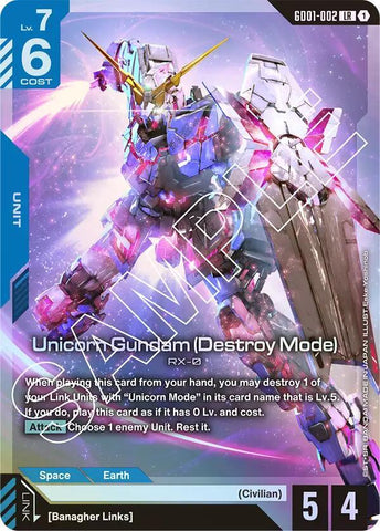 Unicorn Gundam (Destroy Mode) - Newtype Rising (GD01)