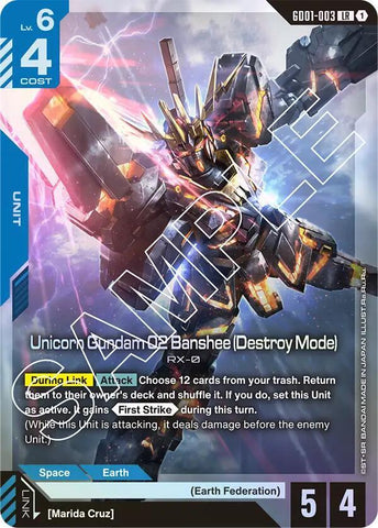 Unicorn Gundam 02 Banshee (Destroy Mode) - Newtype Rising (GD01)