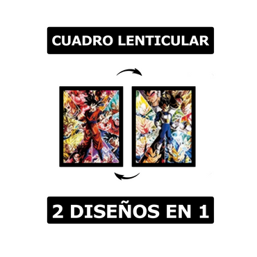 Cuadro Lenticular - Dragon Ball - Goku y Vegeta