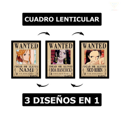 Cuadro Lenticular - One Piece - Se busca Nami, Boa, Robin