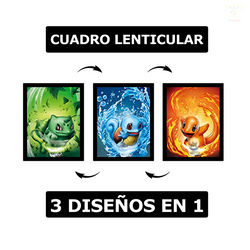 Cuadro Lenticular - Pokémon - Iniciales de Kanto