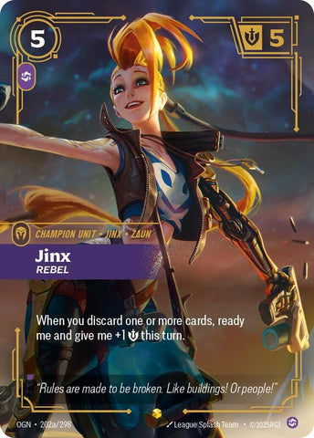 Jinx - Rebel (Alternate Art) 202a/298 - Origins (OGN)