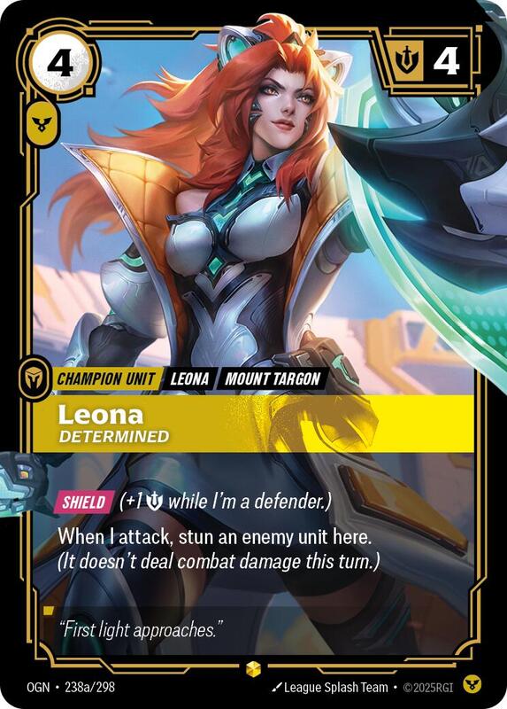 Leona - Determined (Alternate Art) 238a/298 - Origins (OGN)
