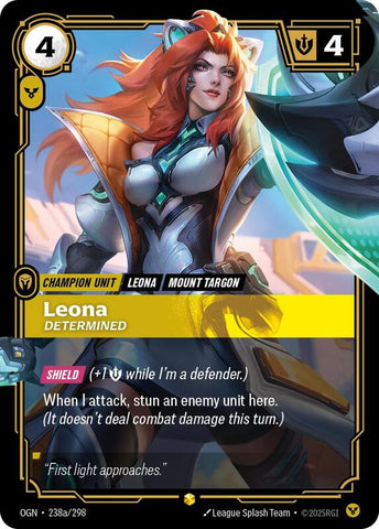 Leona - Determined (Alternate Art) 238a/298 - Origins (OGN)