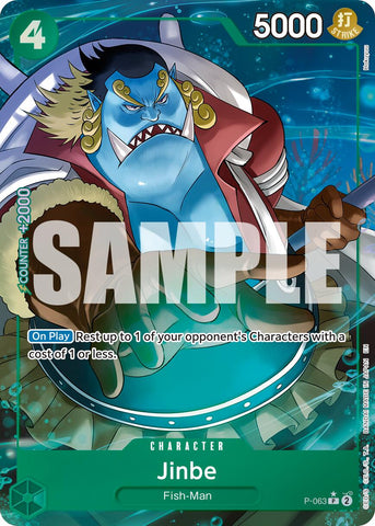 Jinbe (P-063) (Alternate Art) [Premium Booster -The Best- Vol. 2] 