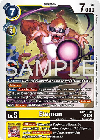 Etemon [BT23-030] [Hackers' Slumber] 