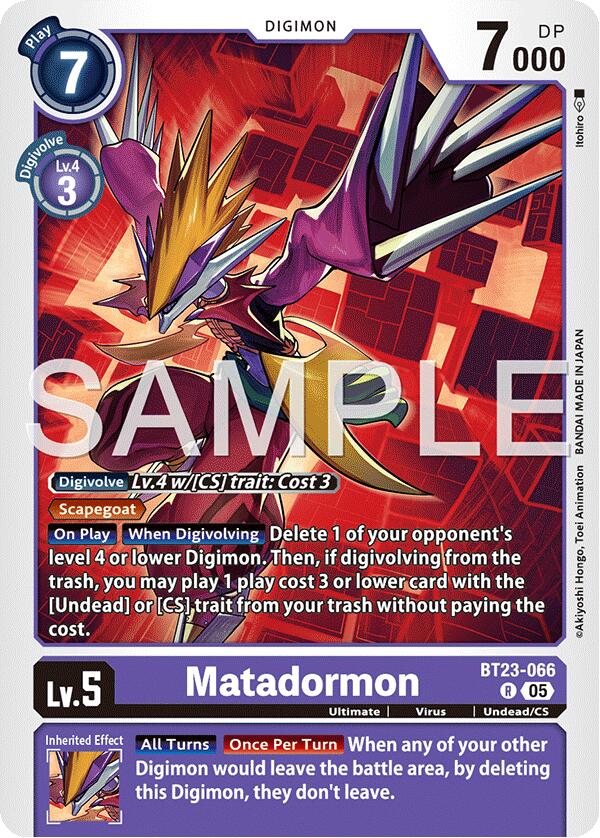 Matadormon [BT23-066] [Hackers' Slumber] 