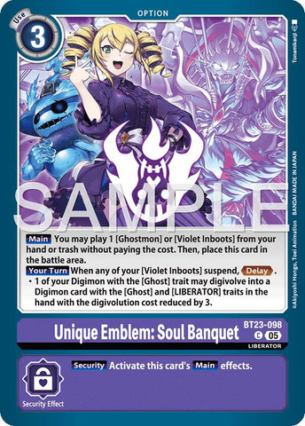 Unique Emblem: Soul Banquet [BT23-098] [Hackers' Slumber] 