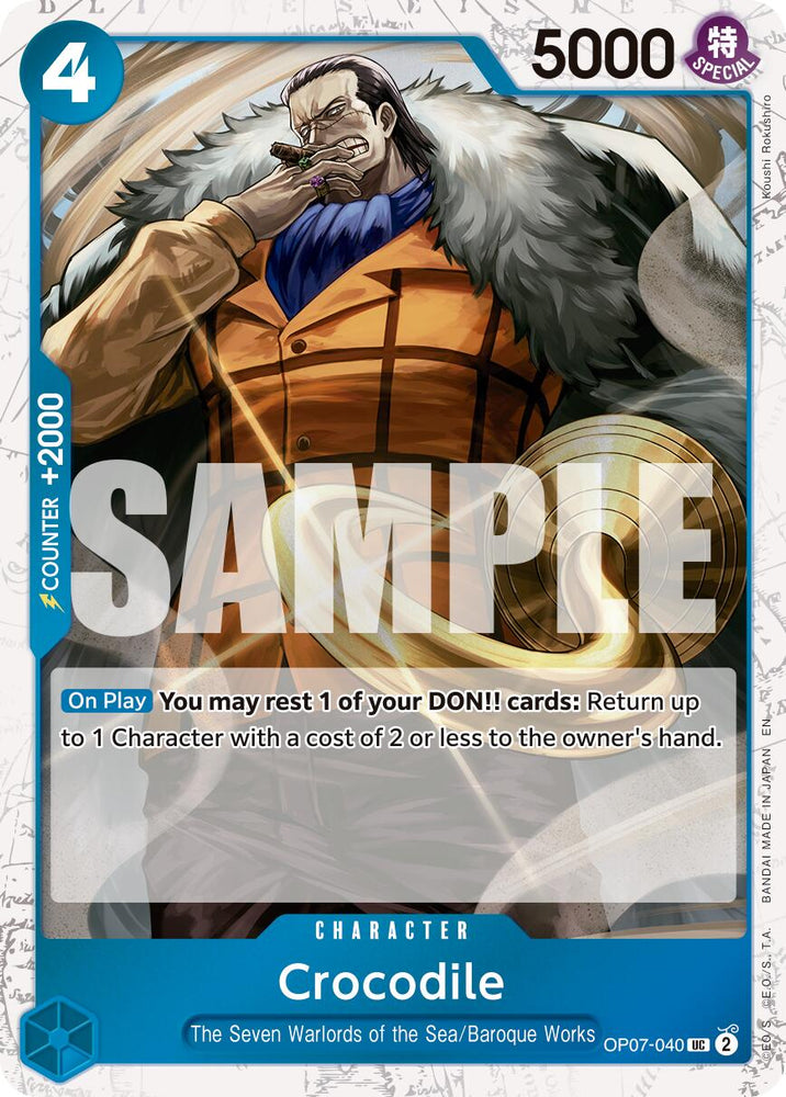 Crocodile (OP07-040) (Pirate Foil) [Premium Booster -The Best- Vol. 2] 