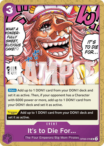 It's to Die For (Reprint)