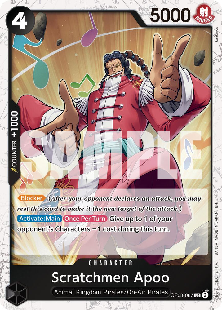 Scratchmen Apoo (OP08-087) (Pirate Foil) [Premium Booster -The Best- Vol. 2] 