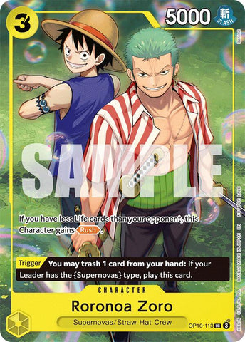 Roronoa Zoro (Learn Together Deck Set - Set Sail Event) [One Piece Promotion Cards] 