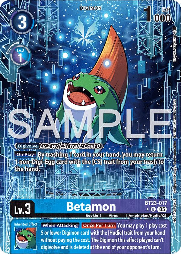 Betamon [BT23-017] (Alternate Art) [Hackers' Slumber] 