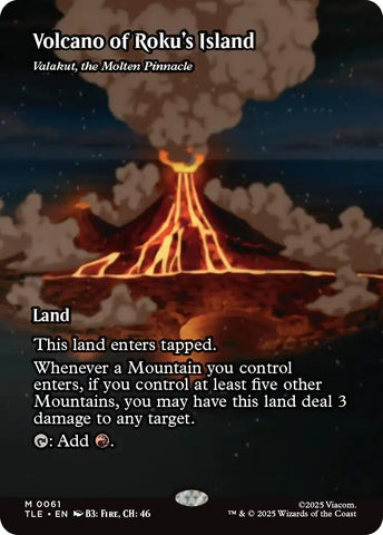 Volcano of Roku's Island - Valakut, the Molten Pinnacle (Borderless)