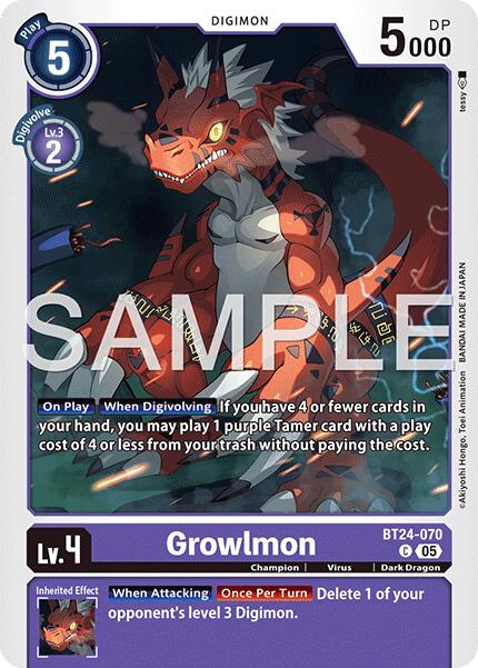 Growlmon [BT24-070] [Time Stranger]
