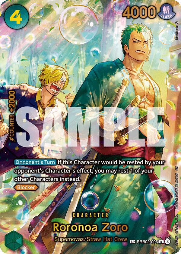 Roronoa Zoro (PRB02-006) (SP) (Alternate Art) [The Azure Sea's Seven]