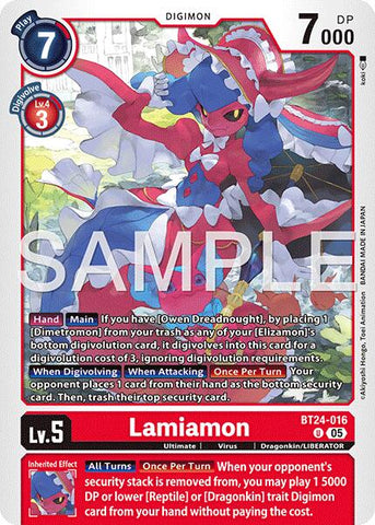 Lamiamon [BT24-016] [Time Stranger]