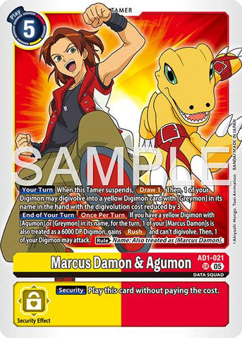 Marcus Damon & Agumon [AD1-021] [Advanced Booster Digimon Generation]