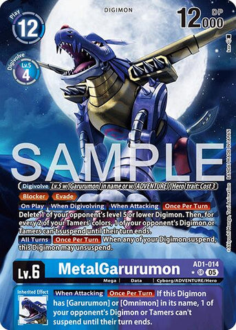 MetalGarurumon [AD1-014] (Alternate Art) [Advanced Booster Digimon Generation]