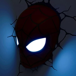 Deco Light Mural Lamp 3D Face Spiderman Avengers Marvel