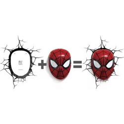Deco Light Mural Lamp 3D Face Spiderman Avengers Marvel