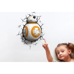 Lámpara Deco Light Mural 3D BB8 Star Wars