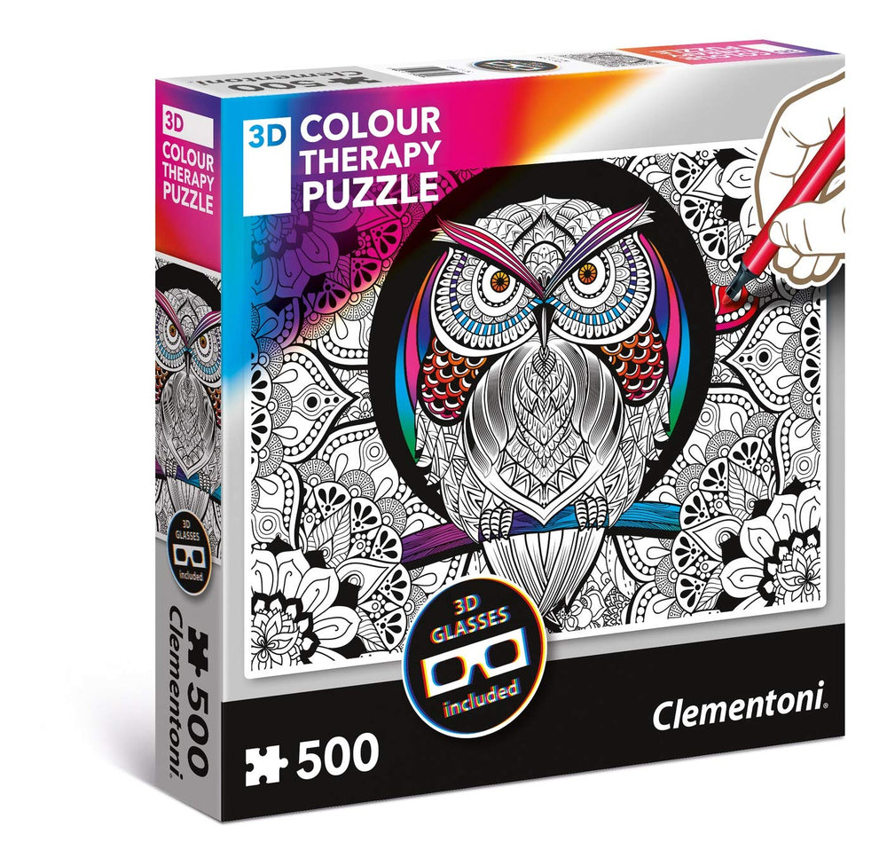 Puzzle - 3D Colour Therapy Búho 500 pcs