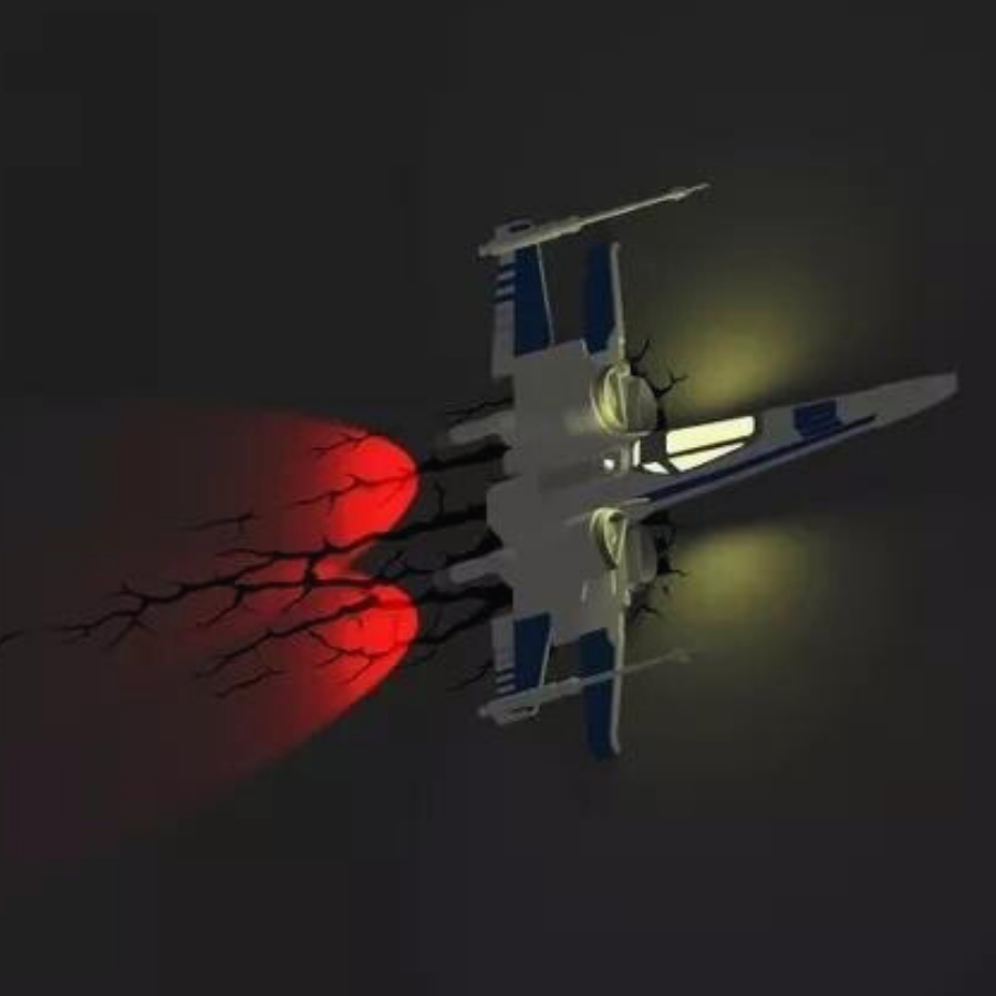 Lámpara Deco Light Mural 3D X-Wing Star Wars