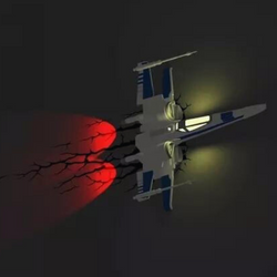 Lámpara Deco Light Mural 3D X-Wing Star Wars