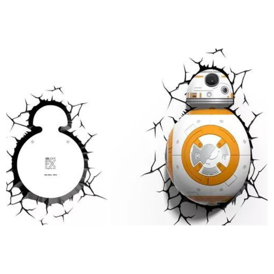Lámpara Deco Light Mural 3D BB8 Star Wars