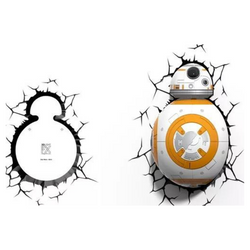 Lámpara Deco Light Mural 3D BB8 Star Wars